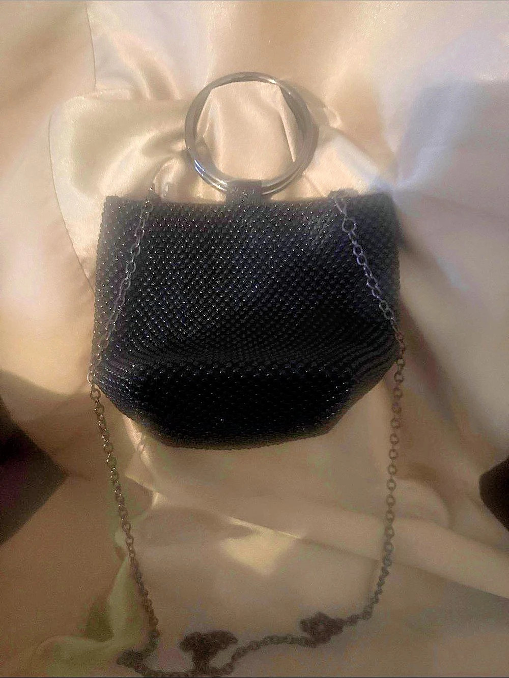 Black Mini Bag with Chain Like New